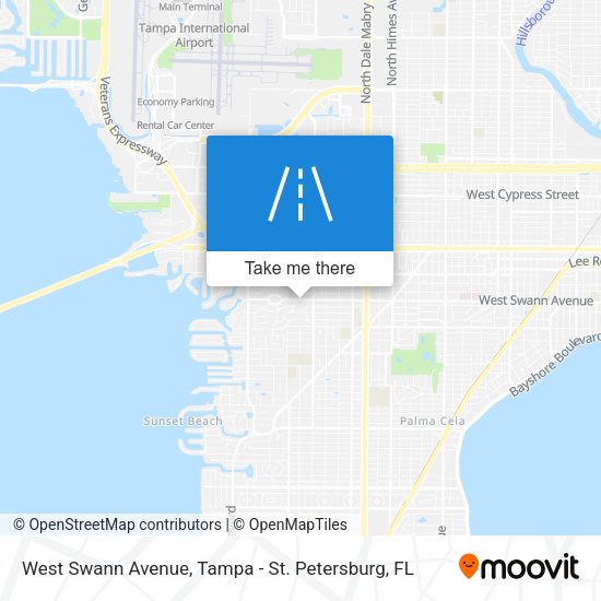 West Swann Avenue map