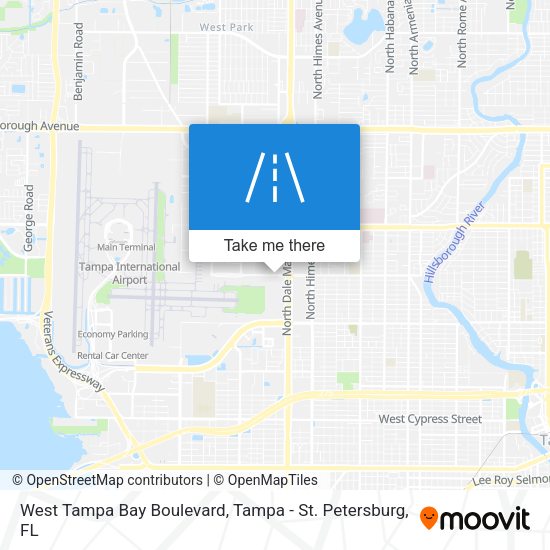 Mapa de West Tampa Bay Boulevard