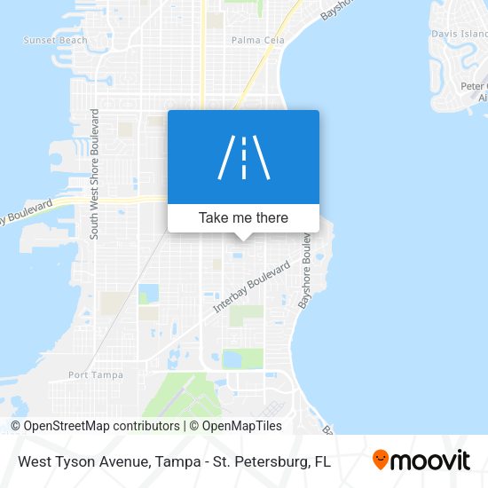 West Tyson Avenue map