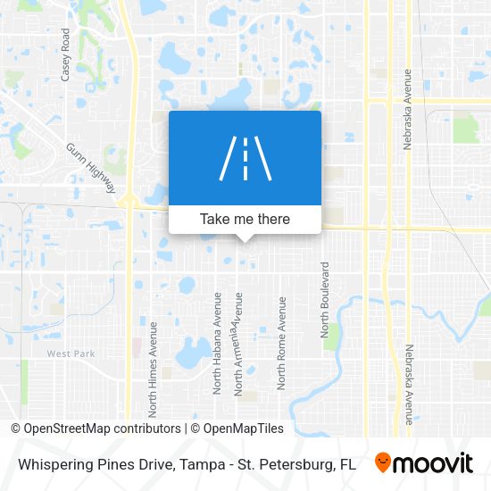 Whispering Pines Drive map