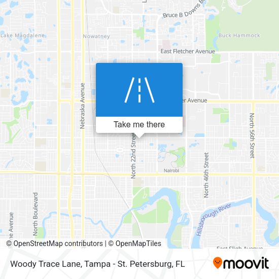 Woody Trace Lane map