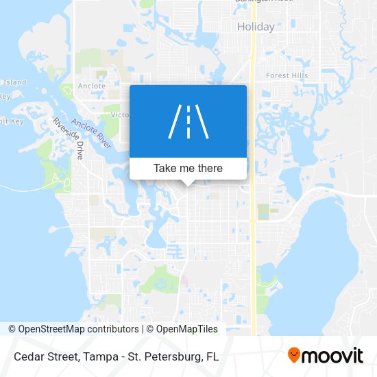 Cedar Street map