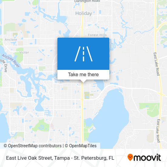 East Live Oak Street map