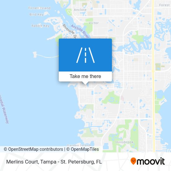 Mapa de Merlins Court