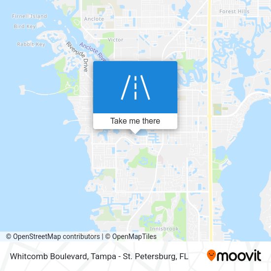 Whitcomb Boulevard map