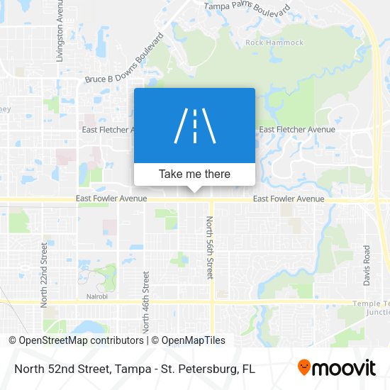 North 52nd Street map