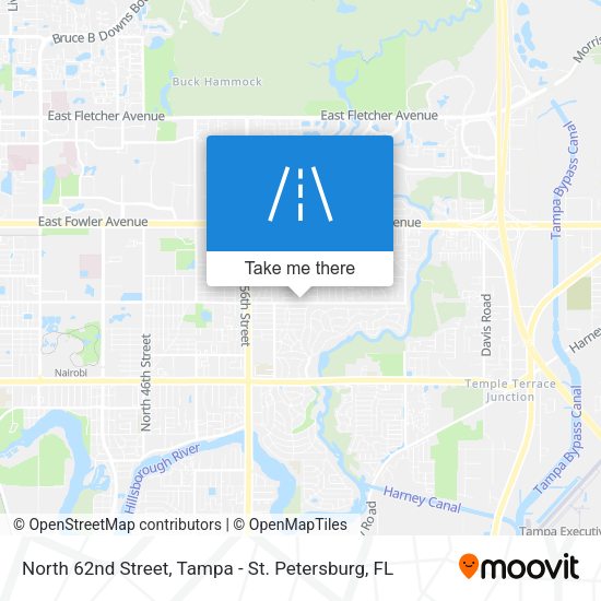 North 62nd Street map