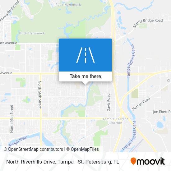 North Riverhills Drive map