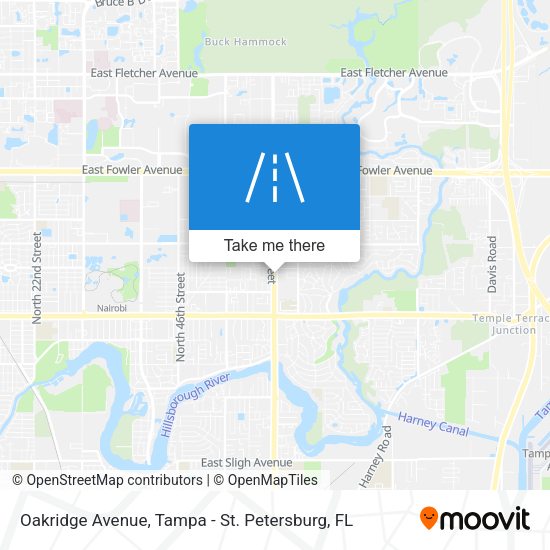 Mapa de Oakridge Avenue