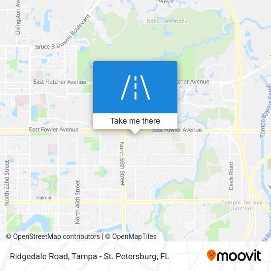 Ridgedale Road map