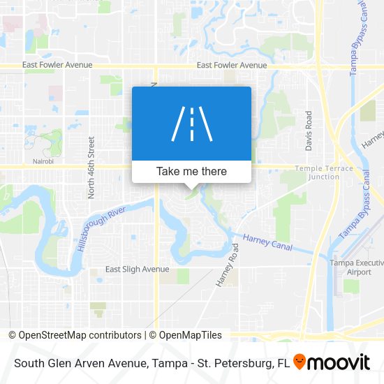 South Glen Arven Avenue map
