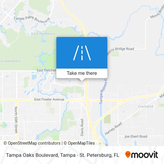 Tampa Oaks Boulevard map