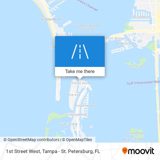 1st Street West map