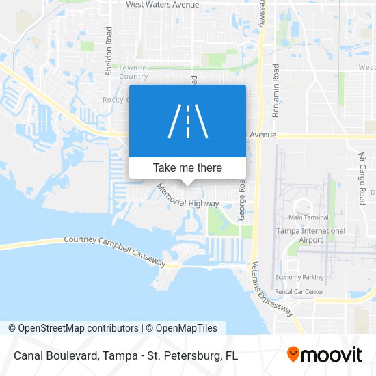Mapa de Canal Boulevard