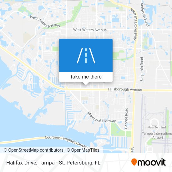 Halifax Drive map
