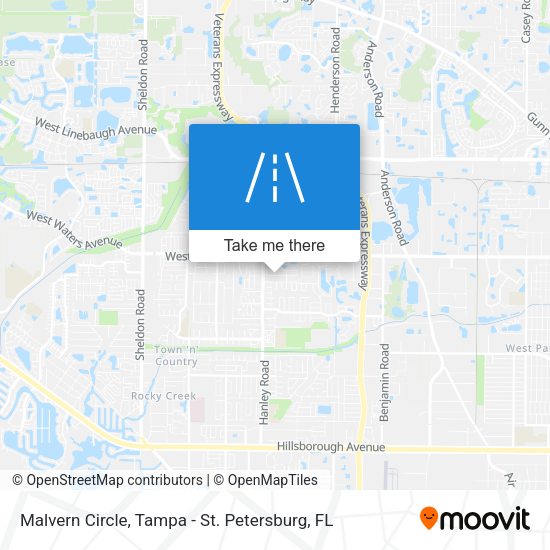 Malvern Circle map