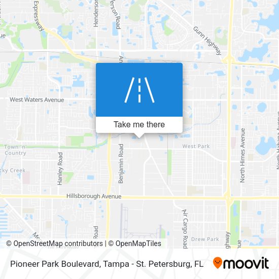 Pioneer Park Boulevard map