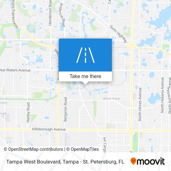 Tampa West Boulevard map
