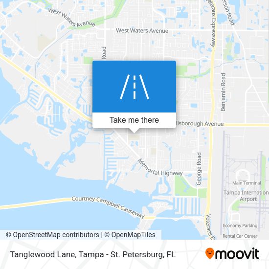 Tanglewood Lane map