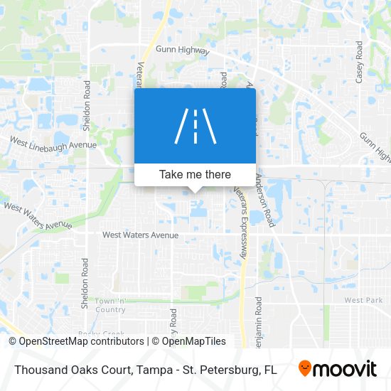Mapa de Thousand Oaks Court