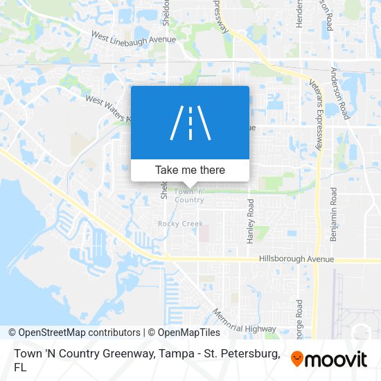 Town 'N Country Greenway map