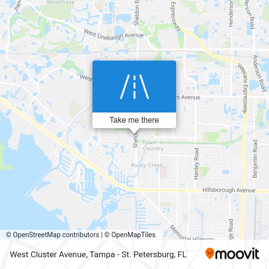 Mapa de West Cluster Avenue