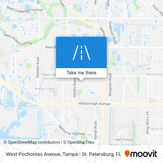 West Pochontas Avenue map