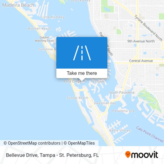 Mapa de Bellevue Drive