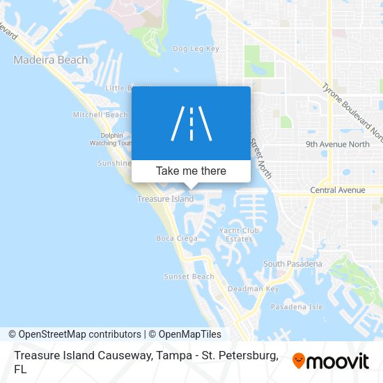Treasure Island Causeway map