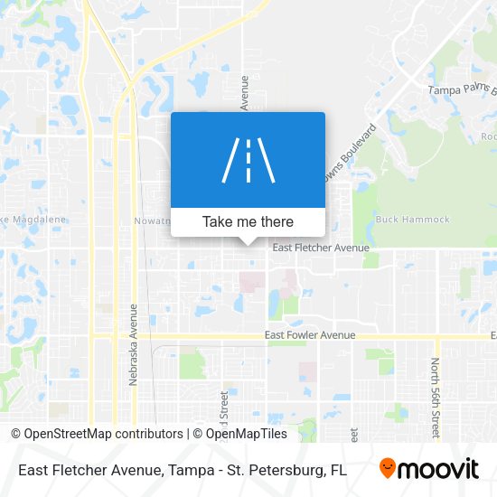 East Fletcher Avenue map