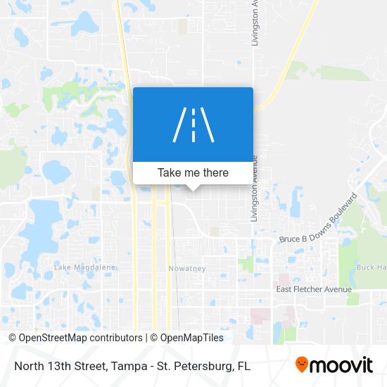 Mapa de North 13th Street