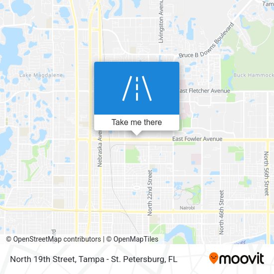 North 19th Street map