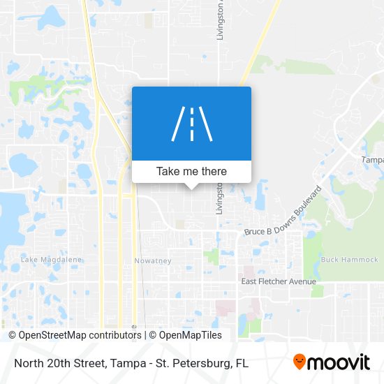 North 20th Street map