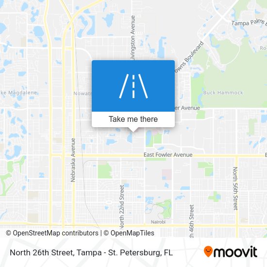 North 26th Street map