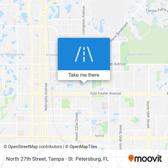 North 27th Street map