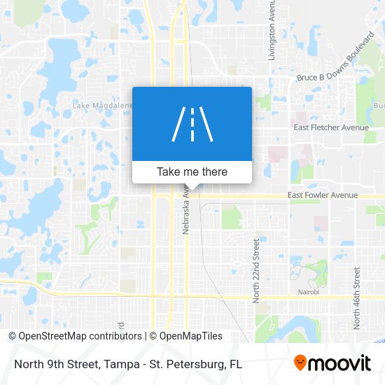North 9th Street map