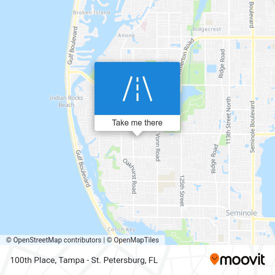 100th Place map