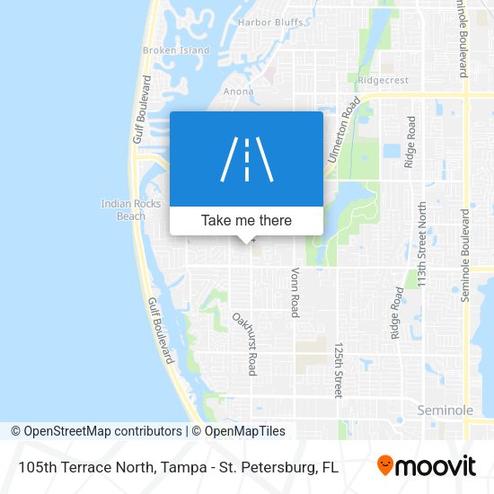 105th Terrace North map