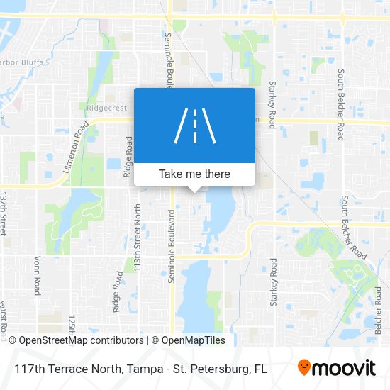 117th Terrace North map