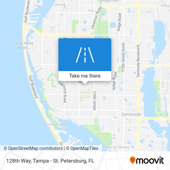 128th Way map