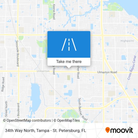 34th Way North map