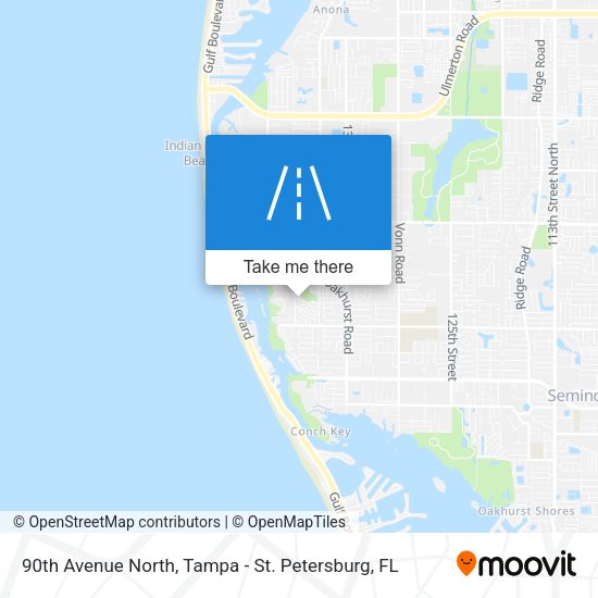90th Avenue North map