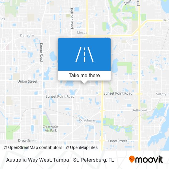 Mapa de Australia Way West