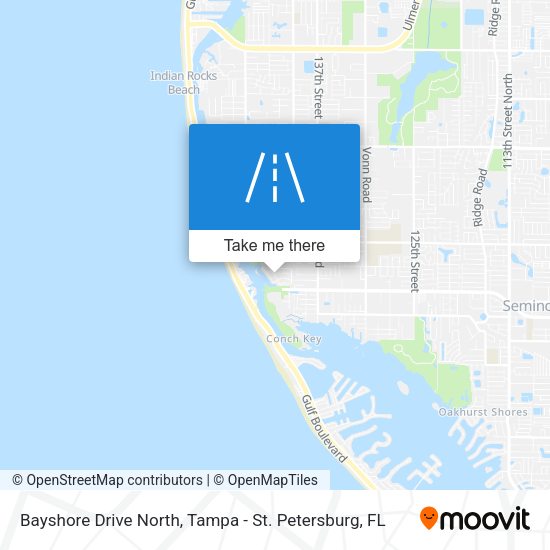 Mapa de Bayshore Drive North