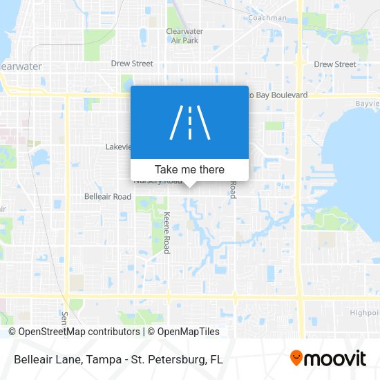 Belleair Lane map