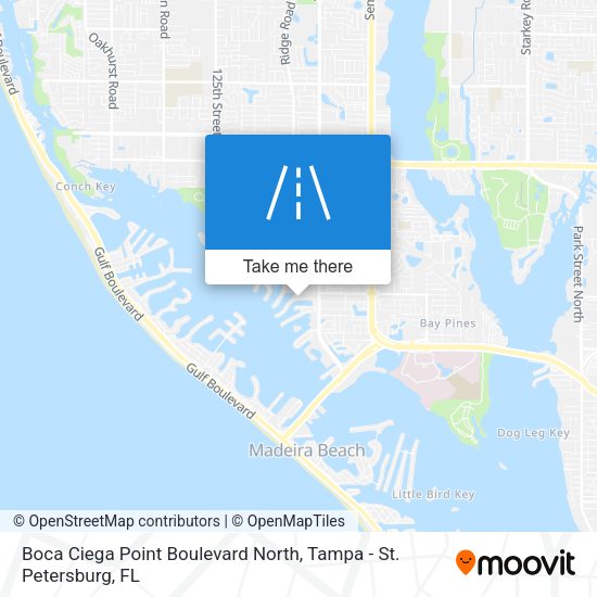 Boca Ciega Point Boulevard North map