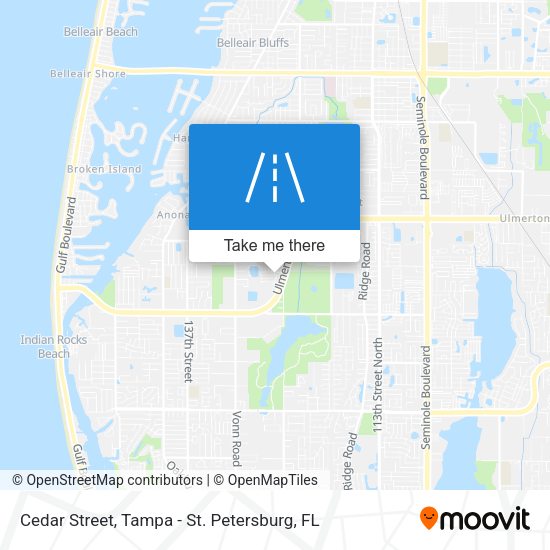Cedar Street map