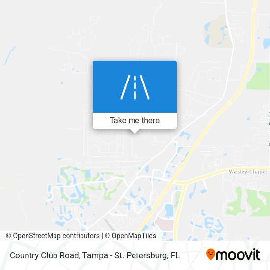 Country Club Road map