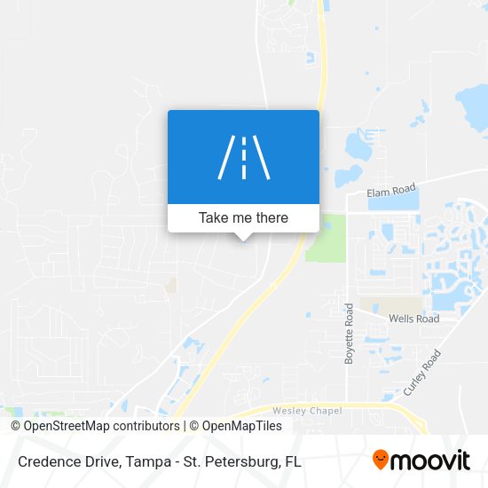 Mapa de Credence Drive