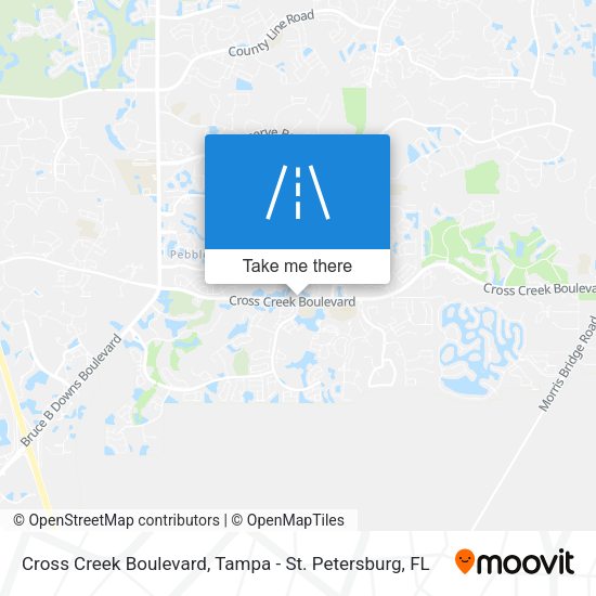 Cross Creek Boulevard map